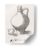Bodegón de xilografía con jarra y cebolla - Julie de Graag | Cuadro decorativo de Canvas Lab