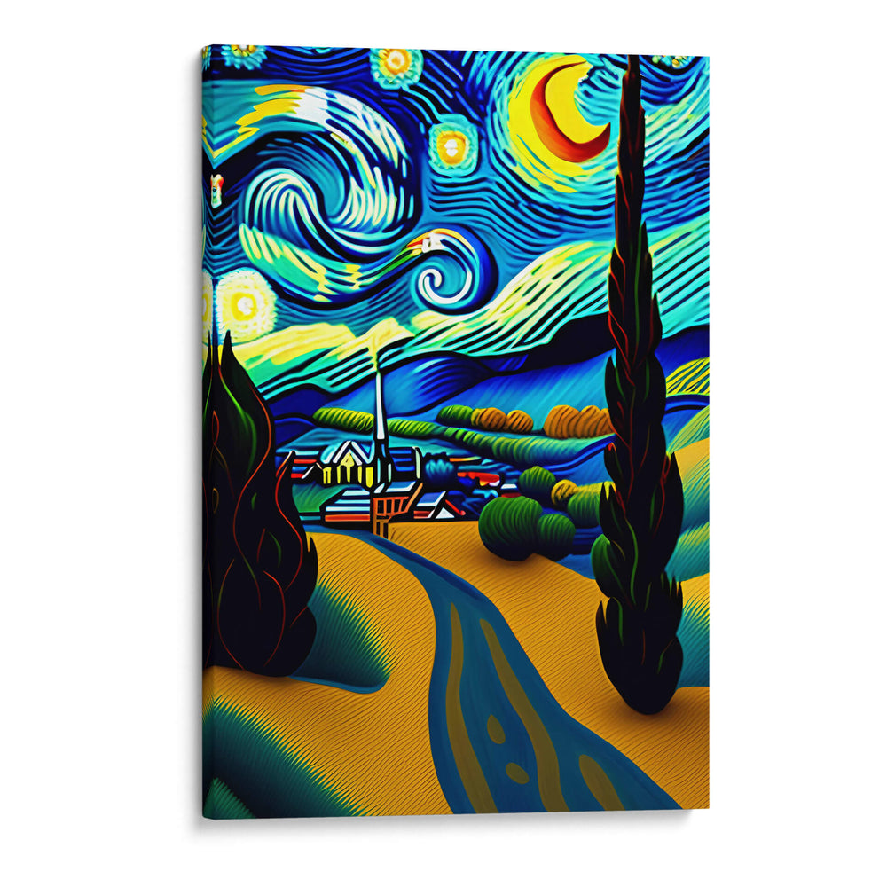 Pueblo en el Valle Impresionista - DEA Digital Esoteric Art | Cuadro decorativo de Canvas Lab