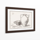 Bodegón de xilografía: lata y cenicero - Julie de Graag | Cuadro decorativo de Canvas Lab