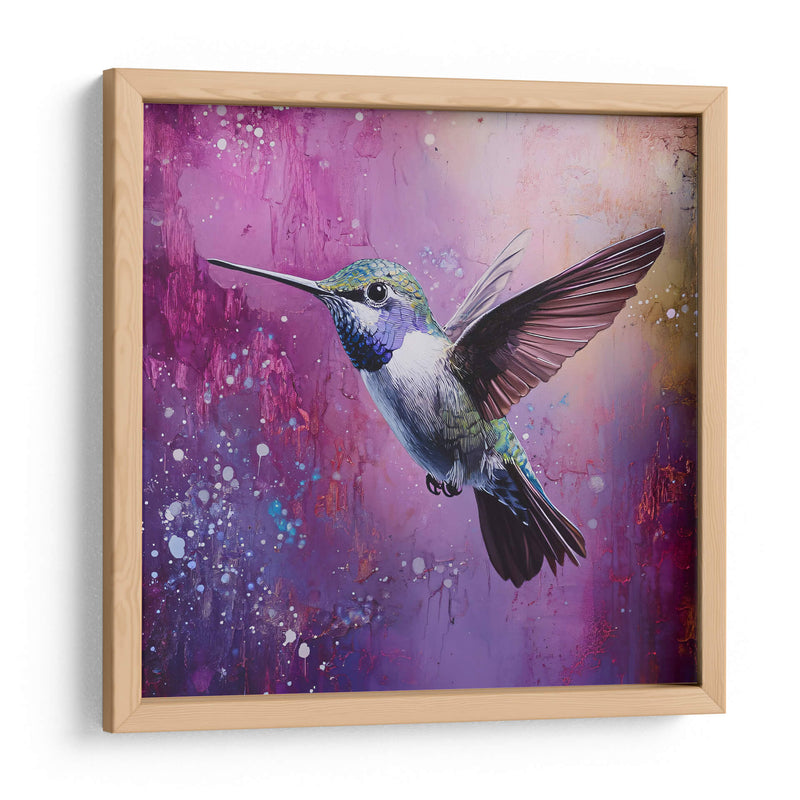 Colibrí en morado - Dav Madrid | Cuadro decorativo de Canvas Lab