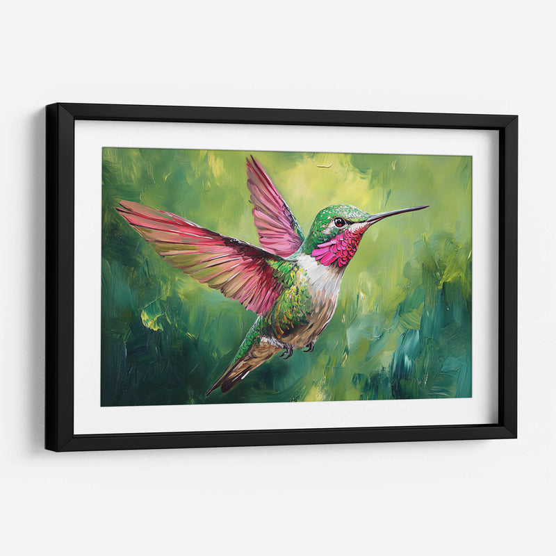 Colibrí en verde - Dav Madrid | Cuadro decorativo de Canvas Lab