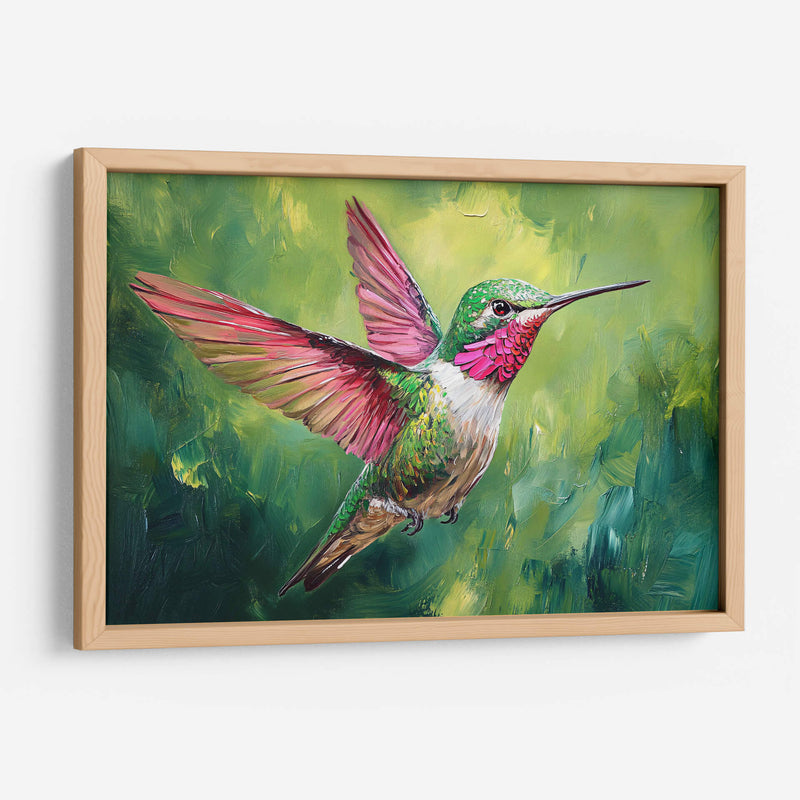 Colibrí en verde - Dav Madrid | Cuadro decorativo de Canvas Lab