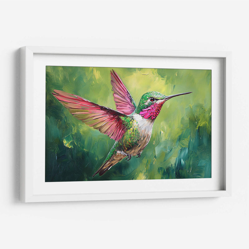 Colibrí en verde - Dav Madrid | Cuadro decorativo de Canvas Lab