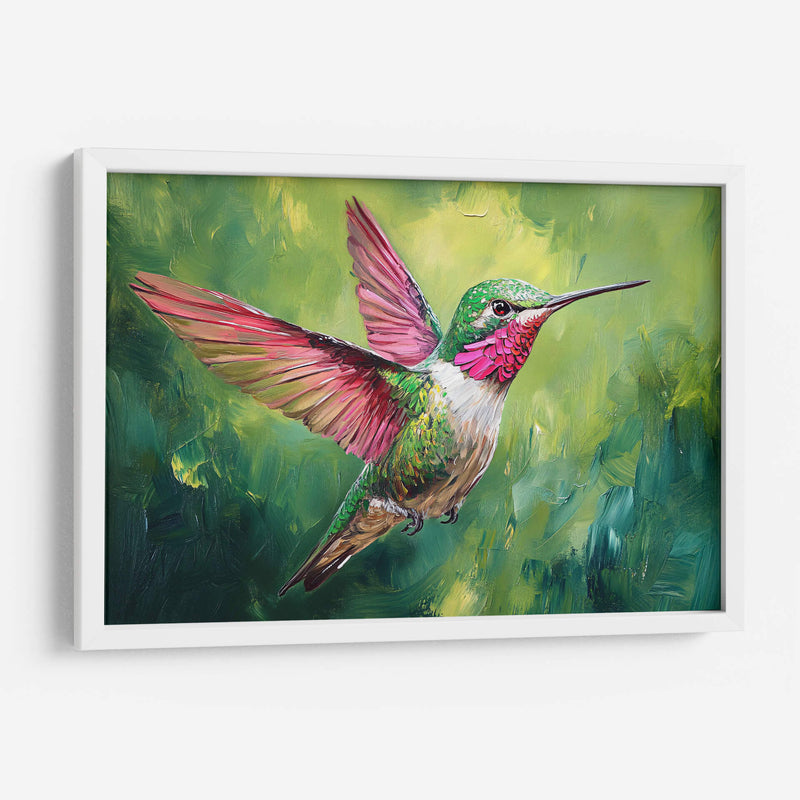 Colibrí en verde - Dav Madrid | Cuadro decorativo de Canvas Lab