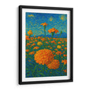 Sueños de cempasúchil bajo un cielo en espiral. - Nosion | Cuadro decorativo de Canvas Lab