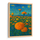 Sueños de cempasúchil bajo un cielo en espiral. - Nosion | Cuadro decorativo de Canvas Lab