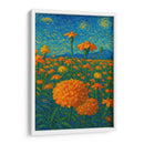 Sueños de cempasúchil bajo un cielo en espiral. - Nosion | Cuadro decorativo de Canvas Lab