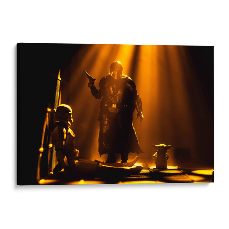 Mando y Grogu - Action Geek | Cuadro decorativo de Canvas Lab