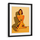 Retrato de Mujer en Tonos Naranja - Donaldo Meda  | Cuadro decorativo de Canvas Lab