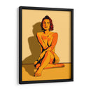 Retrato de Mujer en Tonos Naranja - Donaldo Meda  | Cuadro decorativo de Canvas Lab