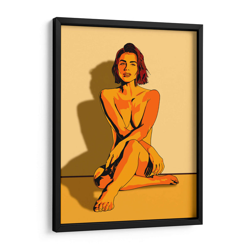 Retrato de Mujer en Tonos Naranja - Donaldo Meda  | Cuadro decorativo de Canvas Lab