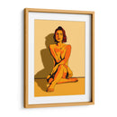 Retrato de Mujer en Tonos Naranja - Donaldo Meda  | Cuadro decorativo de Canvas Lab