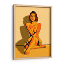 Retrato de Mujer en Tonos Naranja - Donaldo Meda  | Cuadro decorativo de Canvas Lab