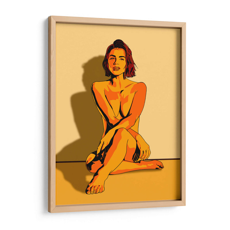 Retrato de Mujer en Tonos Naranja - Donaldo Meda  | Cuadro decorativo de Canvas Lab
