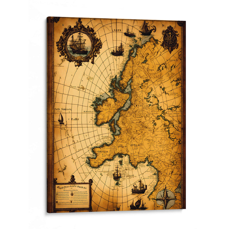 Mapa Antiguo - DEA Digital Esoteric Art | Cuadro decorativo de Canvas Lab