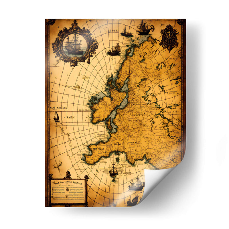 Mapa Antiguo - DEA Digital Esoteric Art | Cuadro decorativo de Canvas Lab