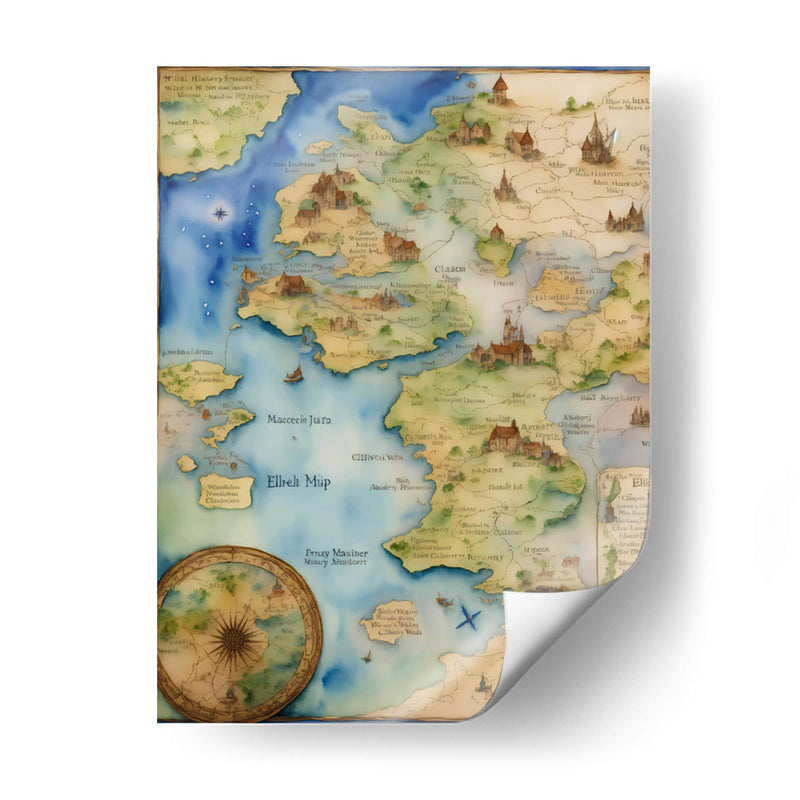 Mapa Elfo - DEA Digital Esoteric Art | Cuadro decorativo de Canvas Lab