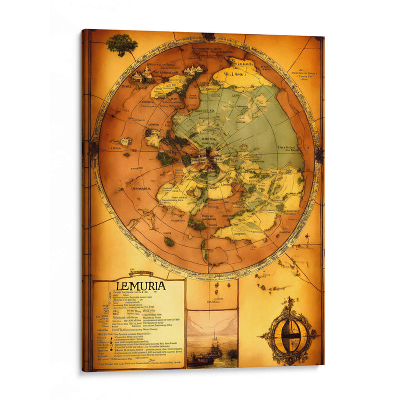 Mapa de Lemuria - DEA Digital Esoteric Art | Cuadro decorativo de Canvas Lab