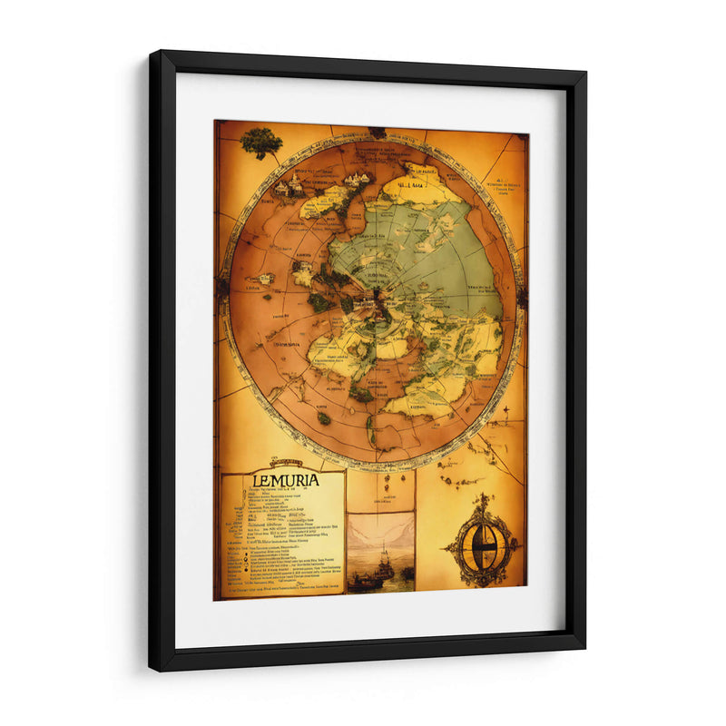 Mapa de Lemuria - DEA Digital Esoteric Art | Cuadro decorativo de Canvas Lab