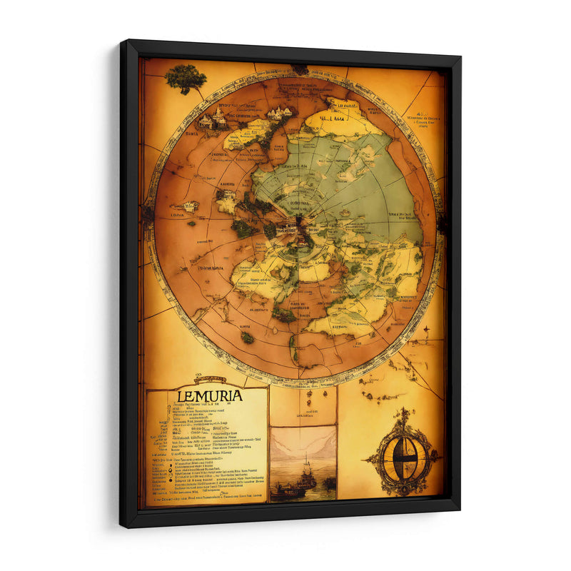 Mapa de Lemuria - DEA Digital Esoteric Art | Cuadro decorativo de Canvas Lab