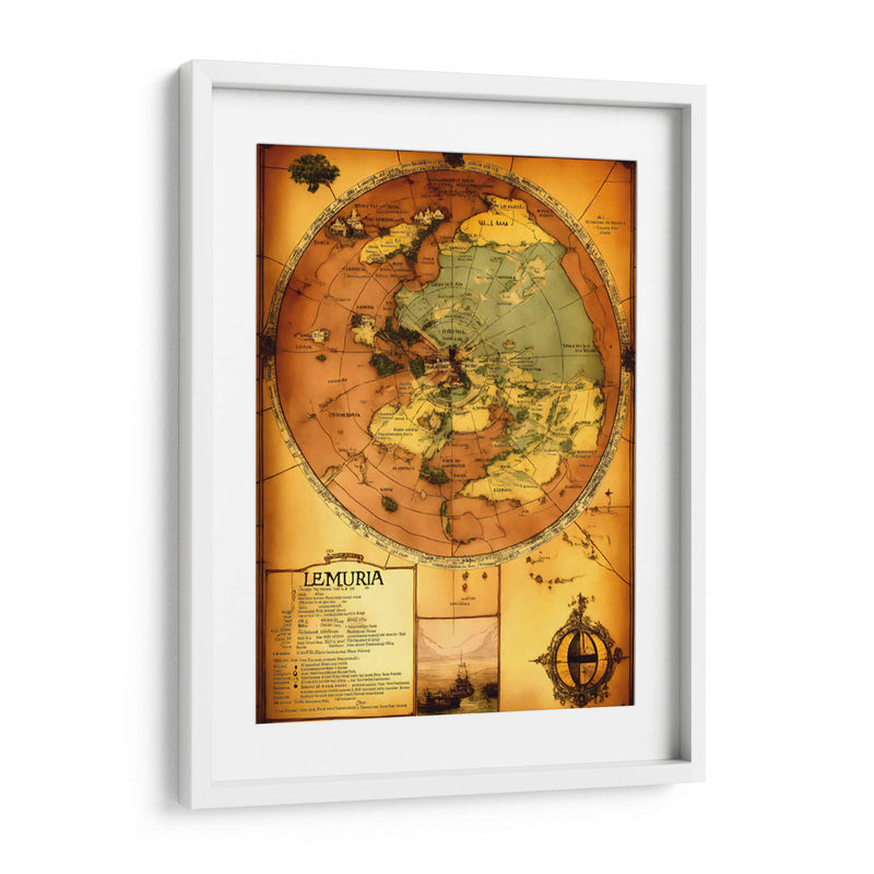 Mapa de Lemuria - DEA Digital Esoteric Art | Cuadro decorativo de Canvas Lab