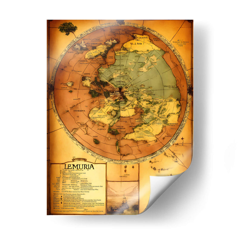 Mapa de Lemuria - DEA Digital Esoteric Art | Cuadro decorativo de Canvas Lab