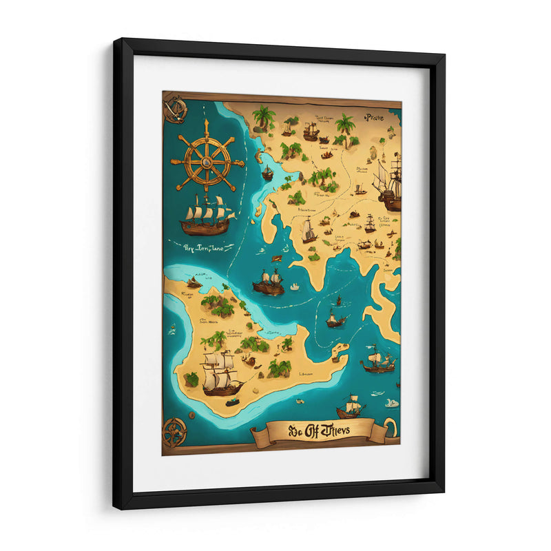 Mapa del Pirata Drake - DEA Digital Esoteric Art | Cuadro decorativo de Canvas Lab