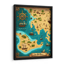 Mapa del Pirata Drake - DEA Digital Esoteric Art | Cuadro decorativo de Canvas Lab