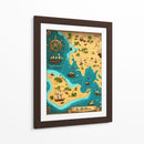 Mapa del Pirata Drake - DEA Digital Esoteric Art | Cuadro decorativo de Canvas Lab
