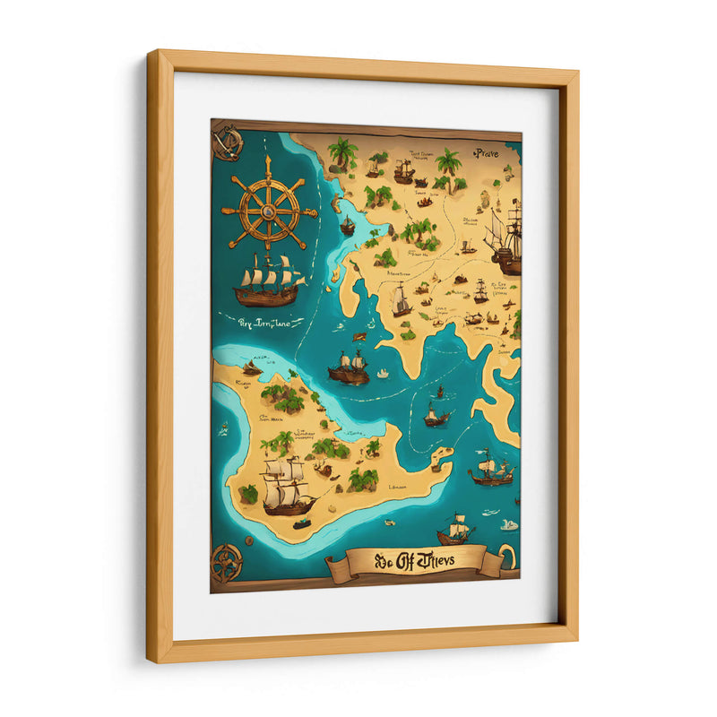 Mapa del Pirata Drake - DEA Digital Esoteric Art | Cuadro decorativo de Canvas Lab