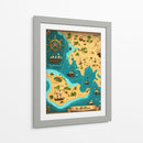 Mapa del Pirata Drake - DEA Digital Esoteric Art | Cuadro decorativo de Canvas Lab