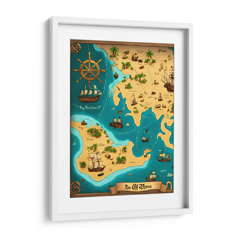 Mapa del Pirata Drake - DEA Digital Esoteric Art | Cuadro decorativo de Canvas Lab