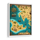 Mapa del Pirata Drake - DEA Digital Esoteric Art | Cuadro decorativo de Canvas Lab