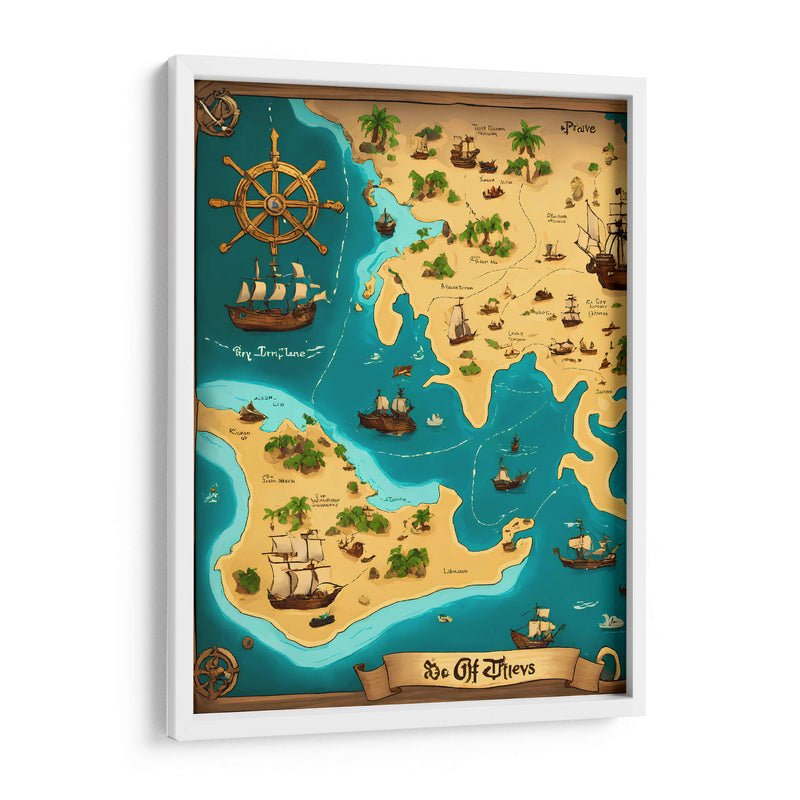 Mapa del Pirata Drake - DEA Digital Esoteric Art | Cuadro decorativo de Canvas Lab