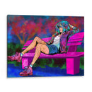 Chica Descansando en una Banca de Parque - Donaldo Meda  | Cuadro decorativo de Canvas Lab