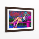 Chica Descansando en una Banca de Parque - Donaldo Meda  | Cuadro decorativo de Canvas Lab