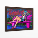Chica Descansando en una Banca de Parque - Donaldo Meda  | Cuadro decorativo de Canvas Lab