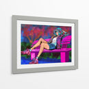 Chica Descansando en una Banca de Parque - Donaldo Meda  | Cuadro decorativo de Canvas Lab