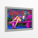 Chica Descansando en una Banca de Parque - Donaldo Meda  | Cuadro decorativo de Canvas Lab