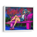 Chica Descansando en una Banca de Parque - Donaldo Meda  | Cuadro decorativo de Canvas Lab