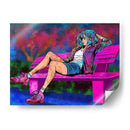 Chica Descansando en una Banca de Parque - Donaldo Meda  | Cuadro decorativo de Canvas Lab