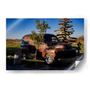 Camioneta Oxidada con Escultura de Madera - Donaldo Meda  | Cuadro decorativo de Canvas Lab