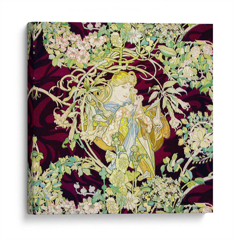 Mujer con margarita - II - Alfons Mucha | Cuadro decorativo de Canvas Lab