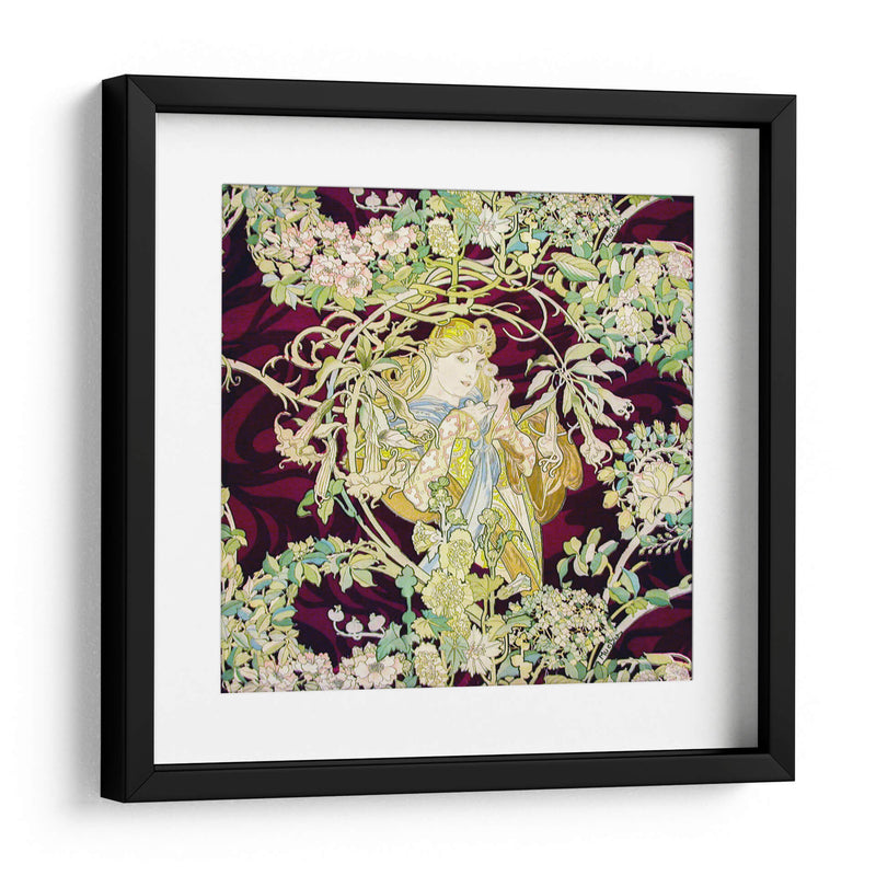 Mujer con margarita - II - Alfons Mucha | Cuadro decorativo de Canvas Lab
