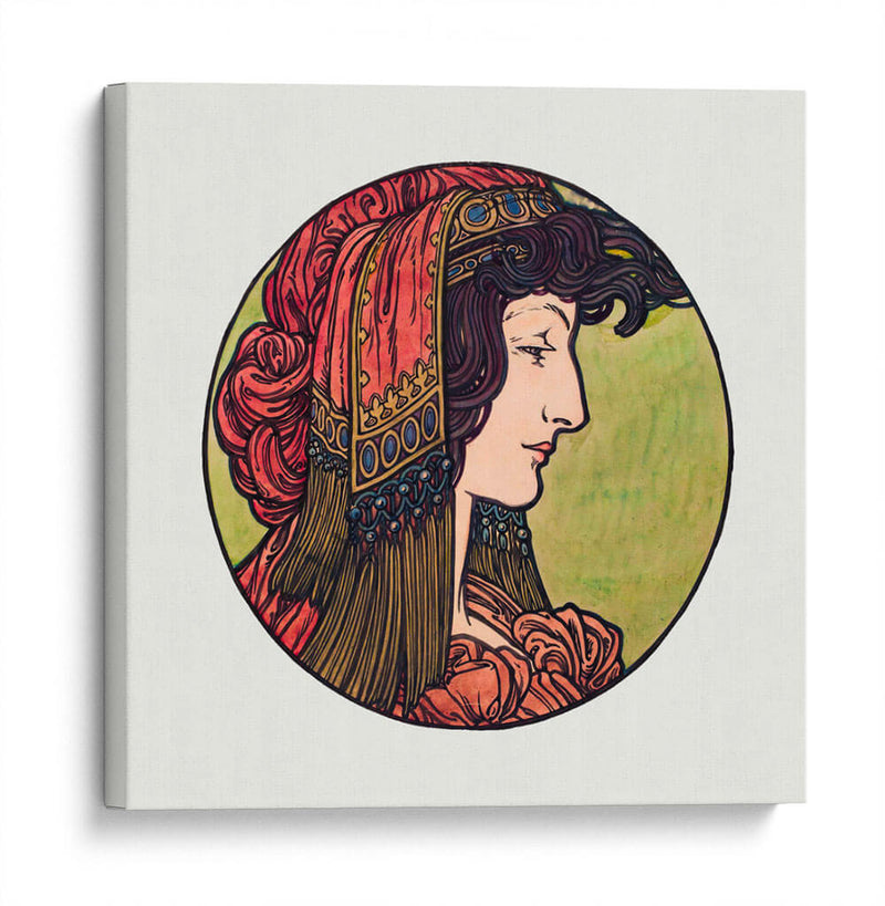 Vitral para la fachada de la boutique Fouquet - I - Alfons Mucha | Cuadro decorativo de Canvas Lab