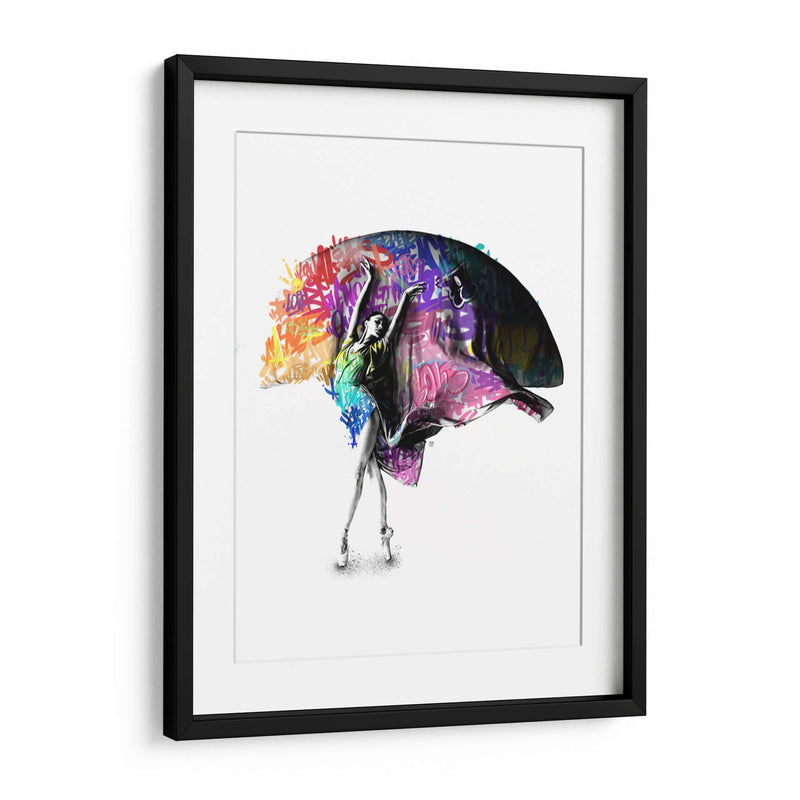 Bailarina de Ballet 2 Graffiti - David Aste | Cuadro decorativo de Canvas Lab