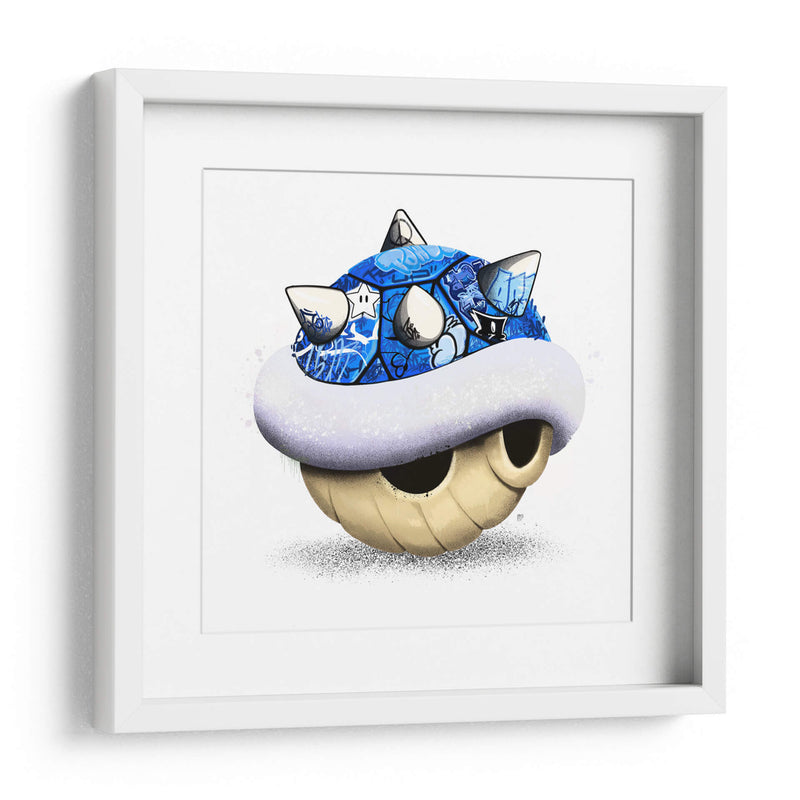 Blue Shell Graffiti 03 - David Aste | Cuadro decorativo de Canvas Lab