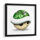 Green Shell Graffiti 02 - David Aste | Cuadro decorativo de Canvas Lab