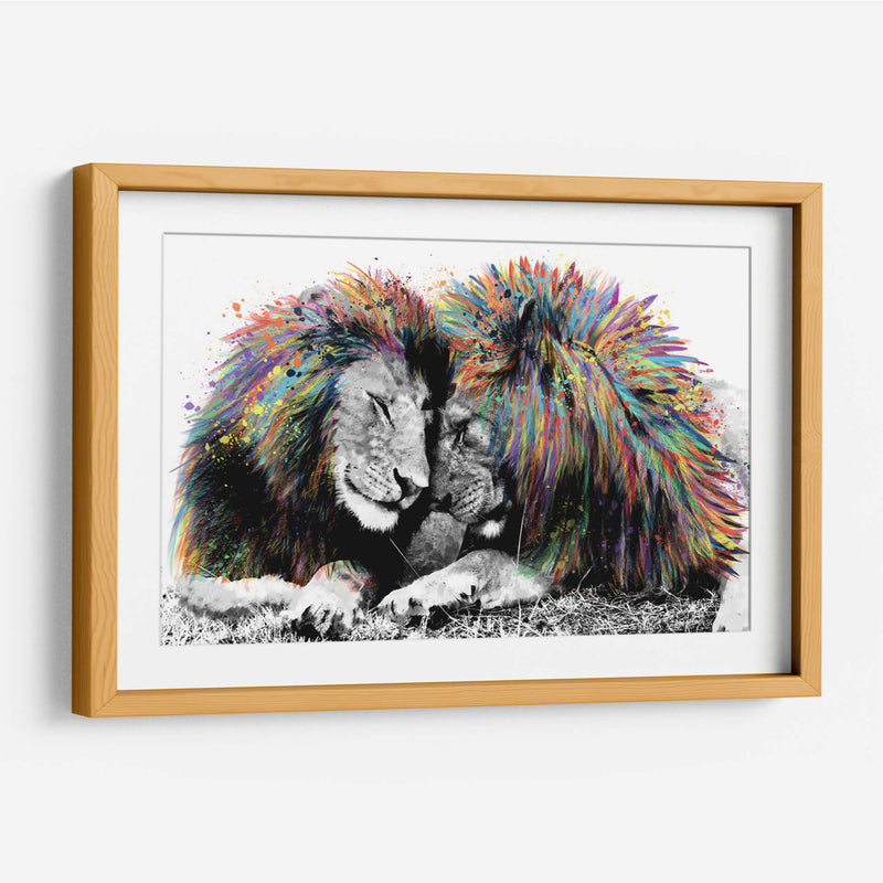 Leones Coloridos - Hue Art | Cuadro decorativo de Canvas Lab