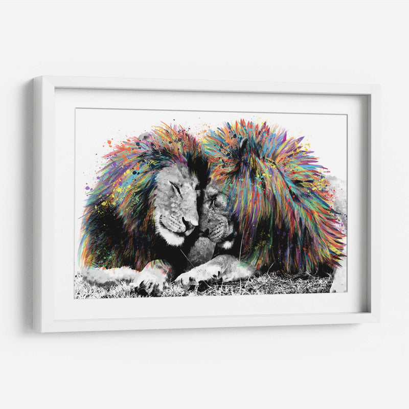 Leones Coloridos - Hue Art | Cuadro decorativo de Canvas Lab